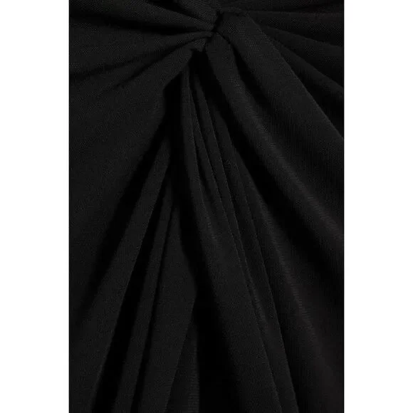Cinq a Sept Harlin Black Cut-Out Hi-Low Evening Gown 6